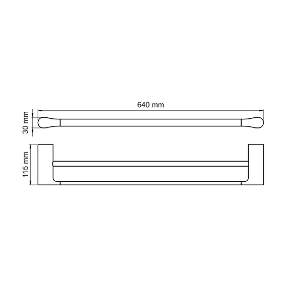 Полотенцедержатель WasserKraft Elbe K-7240, цвет чёрный - фото 4