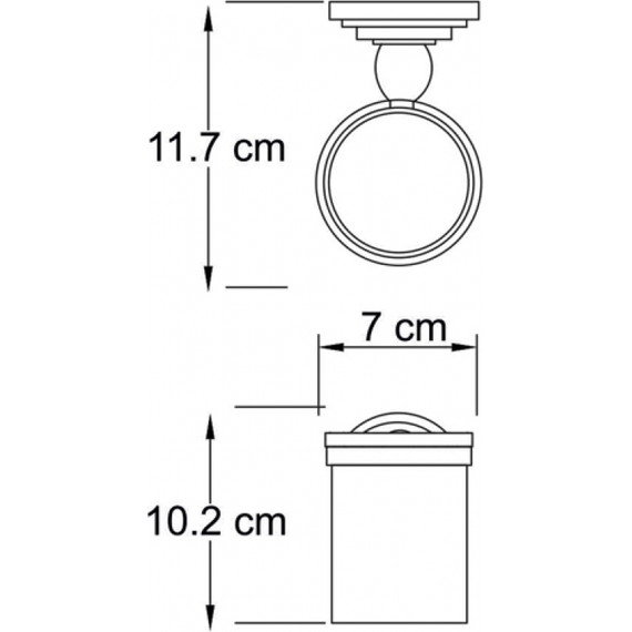 Стакан для зубных щеток WasserKraft Isar K-7328, цвет тёмная бронза - фото 4