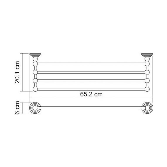 Полка для полотенец WasserKraft Isar K-7311, цвет тёмная бронза - фото 4