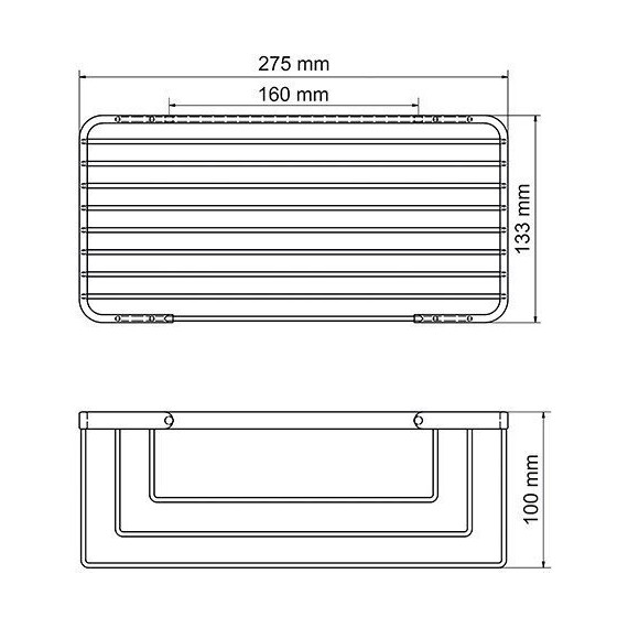Полочка WasserKraft Kammel K-711WHITE 25 см - фото 3