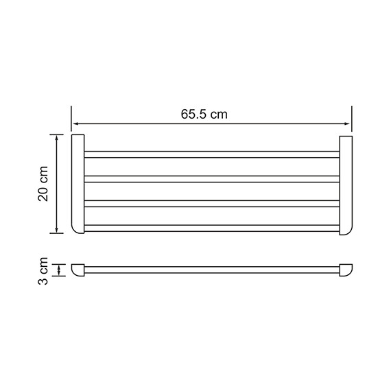 Полка для полотенец WasserKraft Kammel K-8311 - фото 4