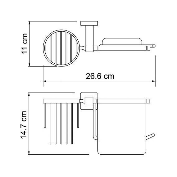 Держатель для туалетной бумаги и освежителя WasserKraft Lippe K-6559 - фото 4