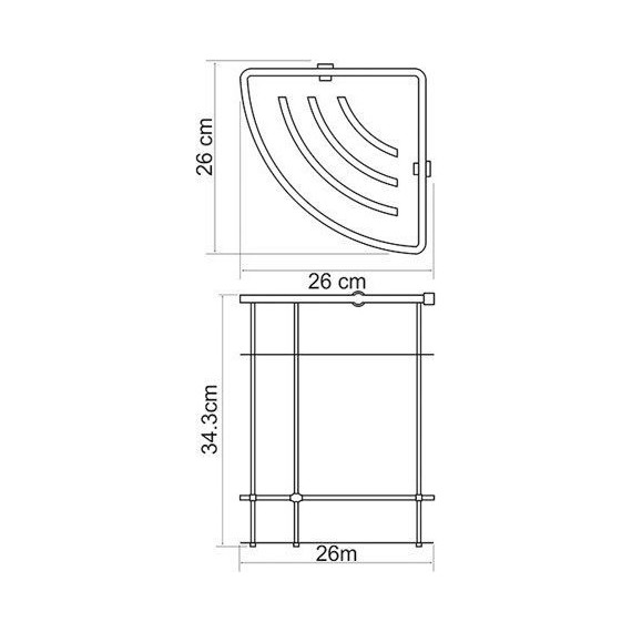 Полочка WasserKraft K-522 25 см - фото 5
