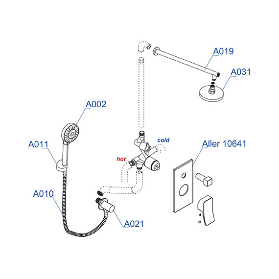 Душевая система для душа WasserKraft A14131 - фото 9