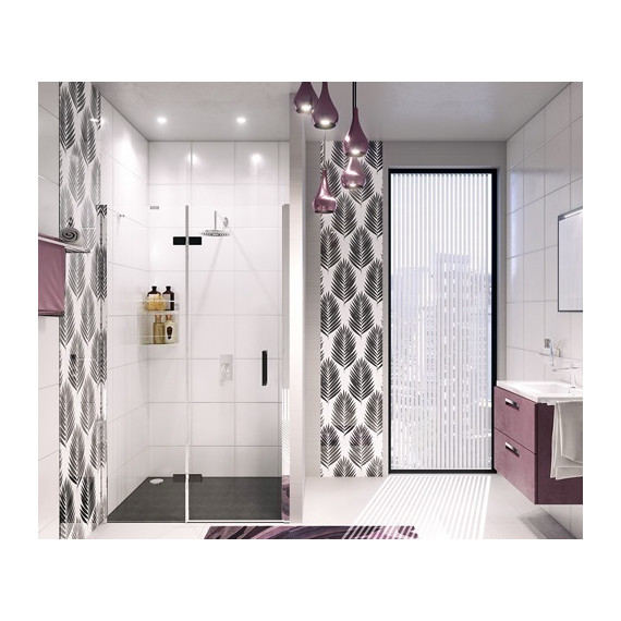 Душевая дверь WasserKraft Aller 120 см L 10H05LBLACK, чёрный/прозрачное - фото 4