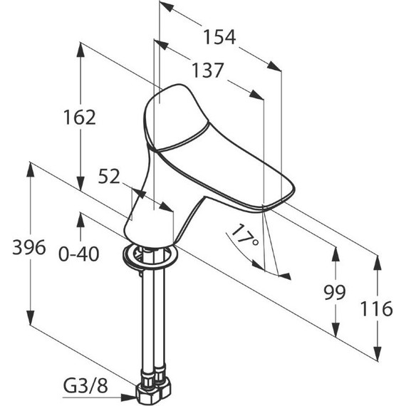 Смеситель для раковины Kludi Ambienta 530260575 - фото 8