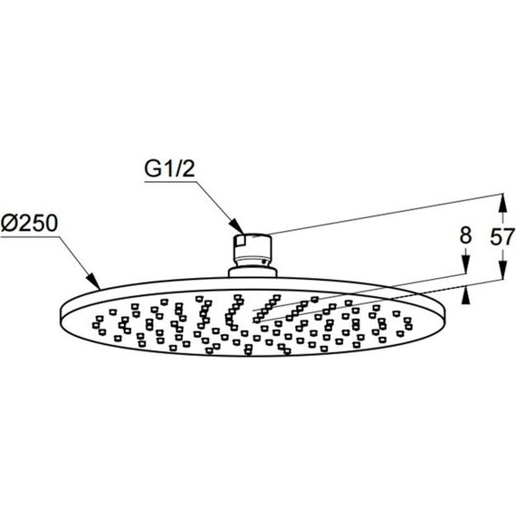 Верхний душ Kludi A-QA 6432505-00, латунь 250 мм - фото 2