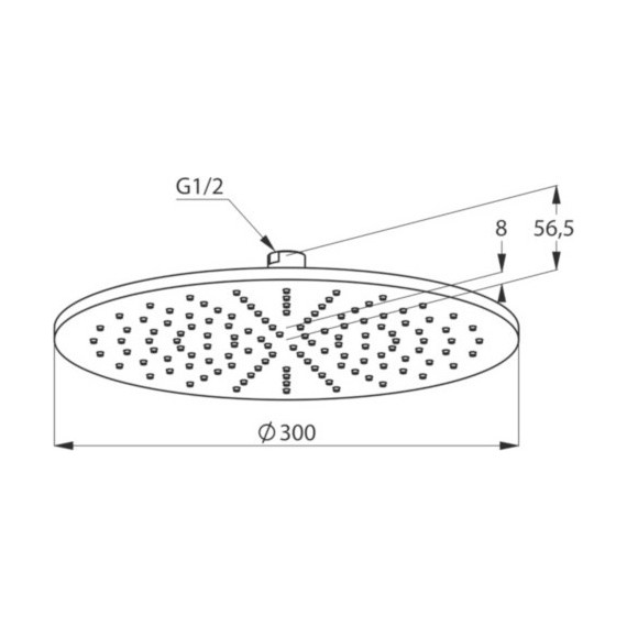 Верхний душ Kludi A-QA 6433091-00, латунь 300 мм, белый - фото 2