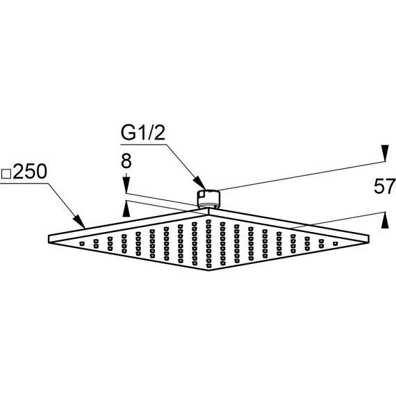 Верхний душ Kludi A-QA 6442505-00, латунь 250х250 мм - фото 2