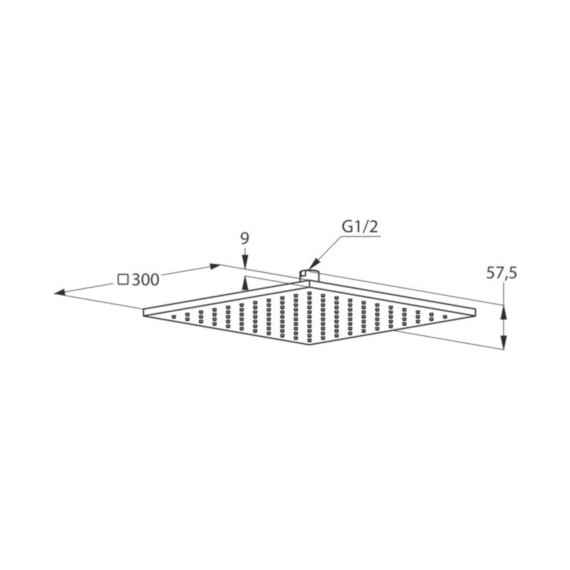 Верхний душ Kludi A-QA 6443091-00, латунь 300х300 мм, белый - фото 2
