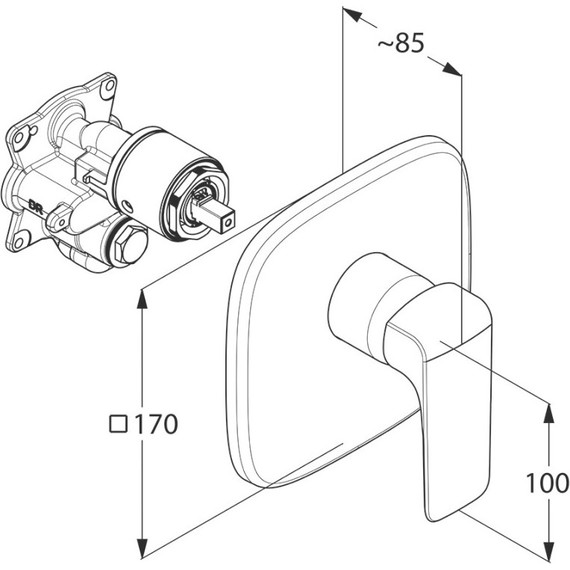 Смеситель для душа Kludi Ameo 416550575 - фото 2