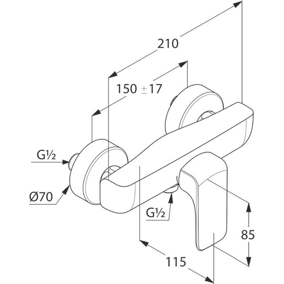Смеситель для душа Kludi Ameo 417100575 - фото 6