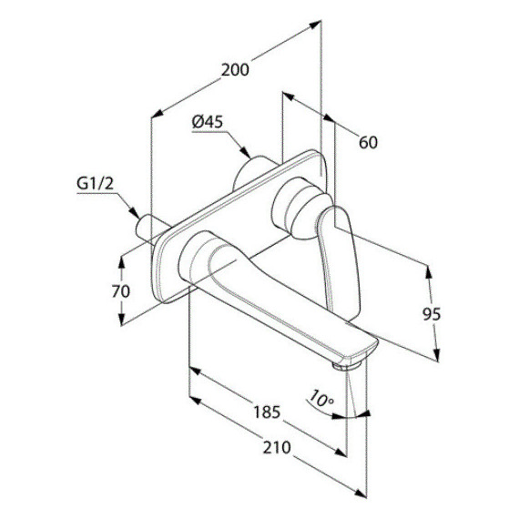 Смеситель для раковины настенный Kludi Balance 185 мм 522469175, белый - фото 6