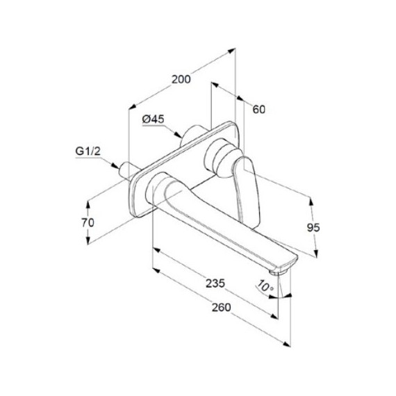 Смеситель для раковины настенный Kludi Balance 235 мм 522470575 - фото 5