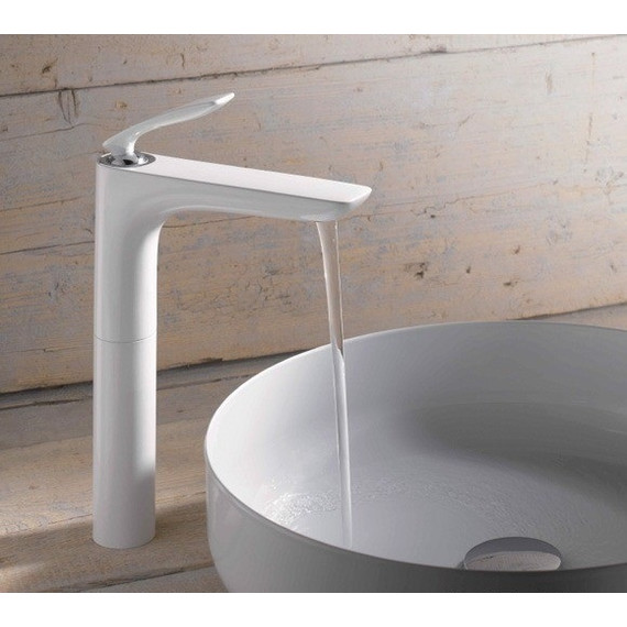 Смеситель для раковины высокий Kludi Balance 212 мм 522969175, белый - фото 5