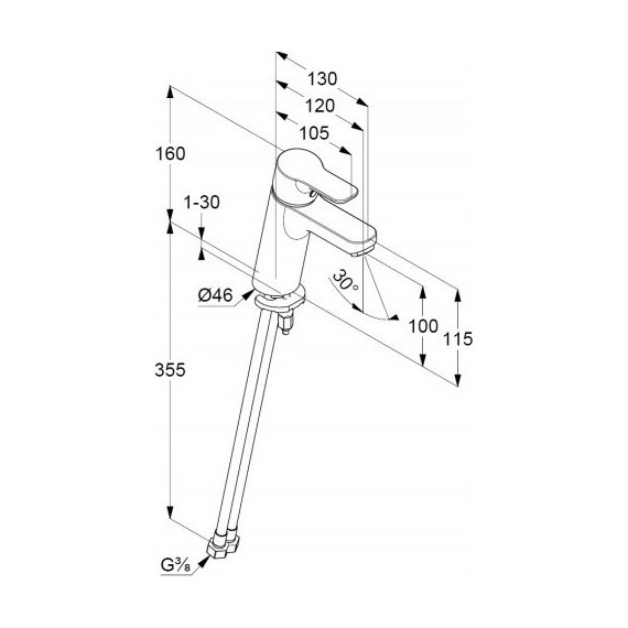 Смеситель для раковины Kludi Pure&Easy XL 100 мм 372920565 - фото 7