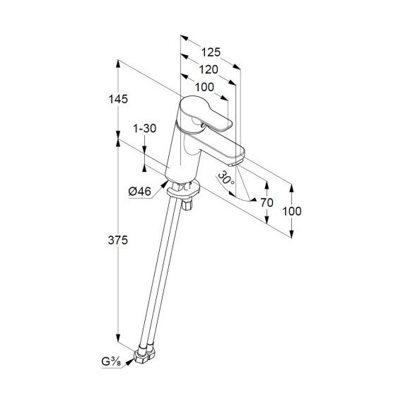 Смеситель для раковины Kludi Pure&Easy 70 мм 370289165, белый - фото 7
