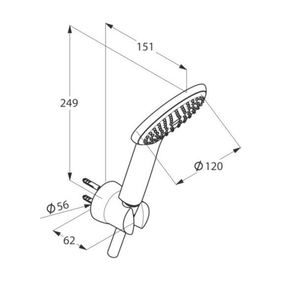 Душевой гарнитур Kludi Freshline 1S 6785091-00, белый - фото 2