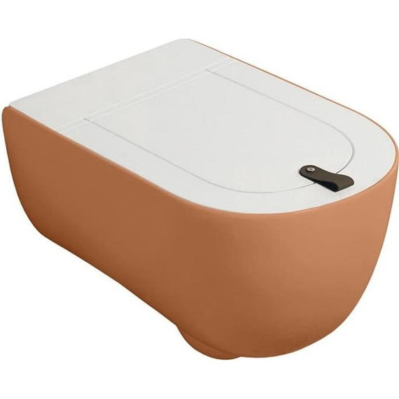 Унитаз подвесной безободковый ArtCeram The One THV001 13 00 arancio cammeo - фото 