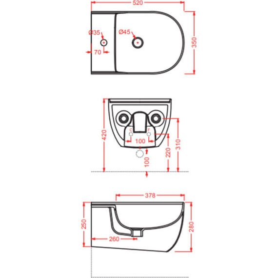 Биде подвесное ArtCeram The One THB001 12 00 giallo zinco *1 - фото 3