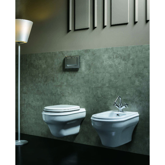 Унитаз подвесной Azzurra Charme CHVKSP000000BI с крышкой микролифт - фото 5