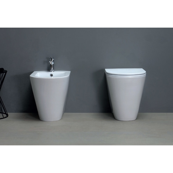 Унитаз приставной Azzurra Forma FMVCTPE00000BI с тонкой крышкой микролифт - фото 3