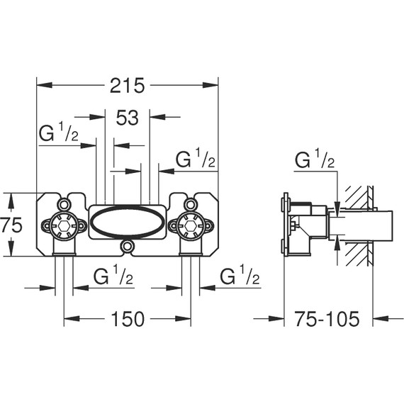 Скрытая часть Grohe Non Rapido Others 26449000 - фото 5