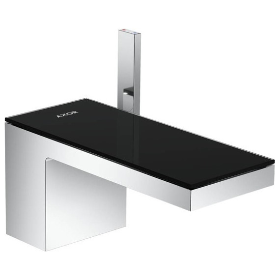 Смеситель для раковины Axor MyEdition 47012000, хром/чёрное стекло, Цвет производителя: хром, чёрное стекло - фото 