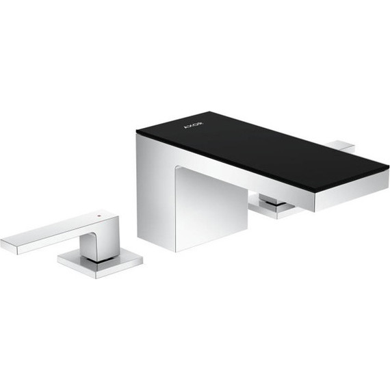 Смеситель для раковины Axor MyEdition 47052000, хром/чёрное стекло, Цвет производителя: хром, чёрное стекло - фото 