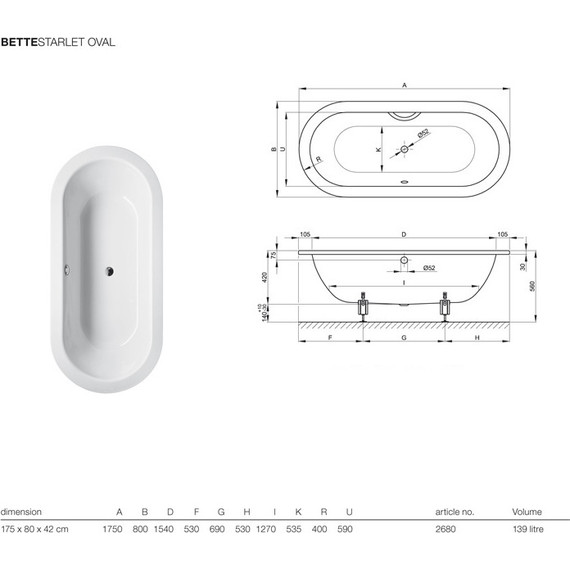 Ванна стальная Bette Starlet 175х80 см 2680-000 PLUS - фото 5