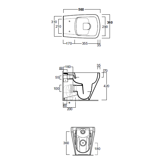 Унитаз приставной безободковый Simas Baden Baden BB01bi - фото 5