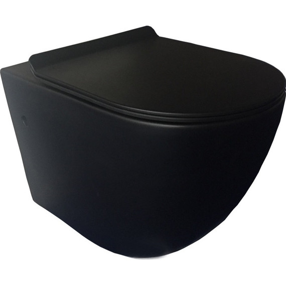 Унитаз подвесной безободковый Simas Vignoni VI18nero bril, Цвет производителя: чёрный - фото 