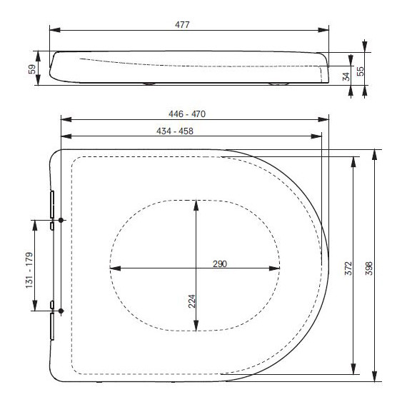 Сиденье с крышкой для унитаза Toto MH дюропласт VC10047NN - фото 2