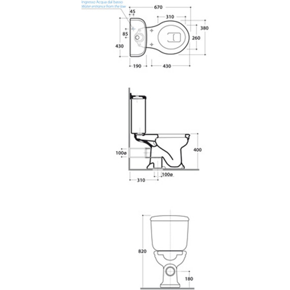 Унитаз-компакт слив вертикальный Globo Paestum PA003.BI - фото 7