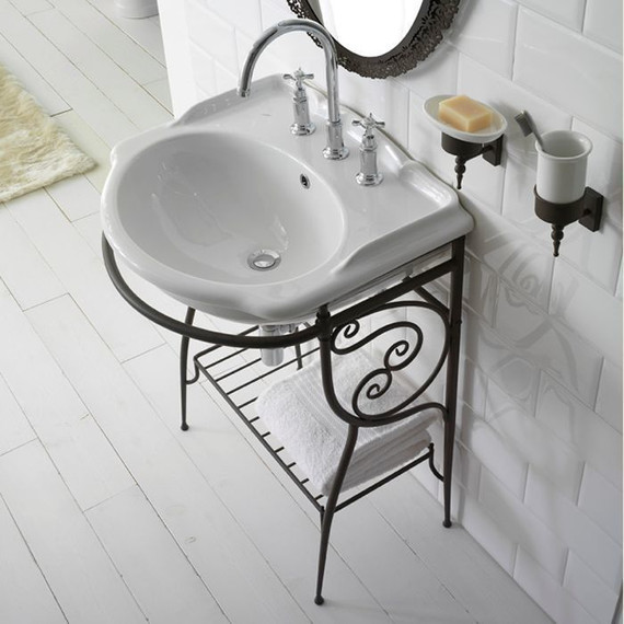 Раковина с консолью Globo Paestum 70 см PA006.BI*1 - фото 2