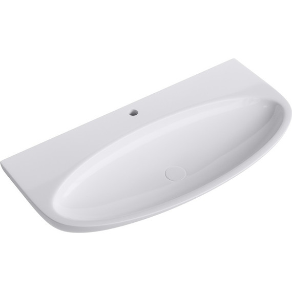 Тумба подвесная с раковиной Aqwella Genesis 100 см GEN0110W, Цвет фасада: белый - фото 6