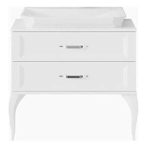 Тумба напольная с раковиной Aqwella La Donna 85 см LAD0108W, Цвет фасада: белый - фото 4