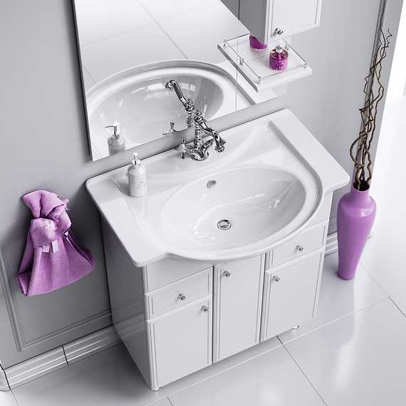 Тумба напольная с раковиной Aqwella Барселона 85 см BА0108К, б/к - фото 5