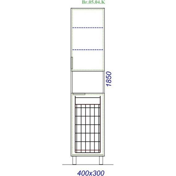 Пенал напольный Aqwella Бриг 40 см Br.05.04.K/W, б/к, универсальный - фото 4