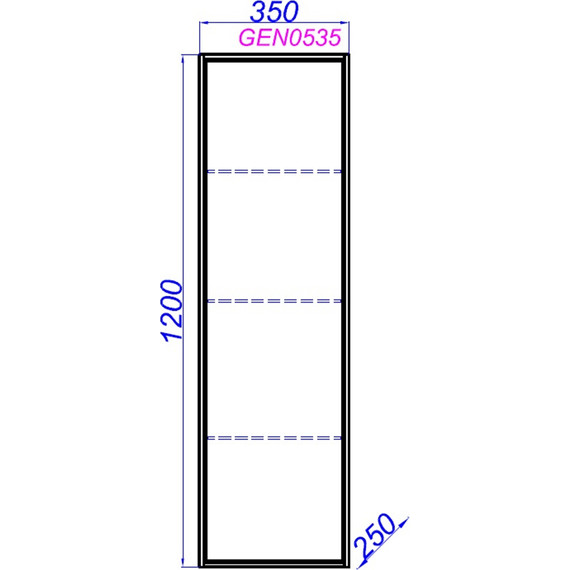 Пенал подвесной Aqwella Genesis П35/W 35 см GEN0535W - фото 6