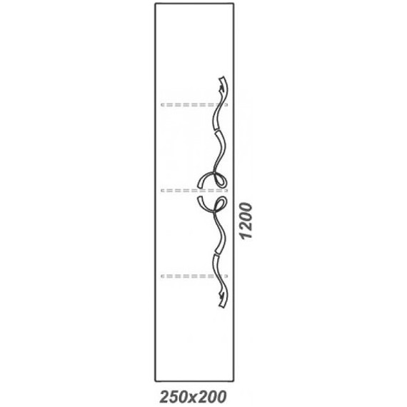 Пенал подвесной Aqwella Clarberg Due amanti 25 см Due.05.25/BLK/CR, черный, (ручки серебро) - фото 3