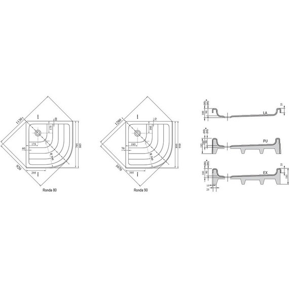 Поддон Ravak Kaskada Ronda 90x90 см LA A217001220 - фото 3