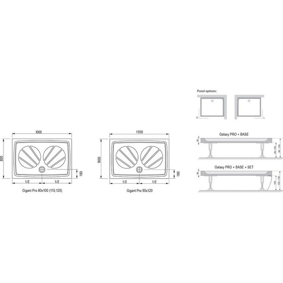 Поддон Ravak Galaxy Gigant Pro 110х80 см XA03D401010 - фото 4