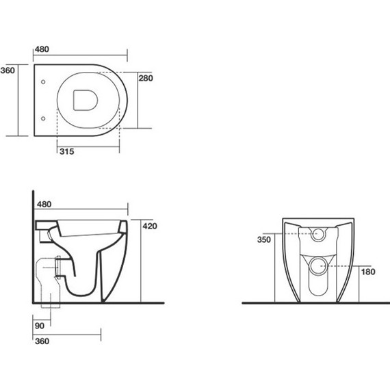 Унитаз приставной Kerasan Flo 311401, глубина 480 мм - фото 9