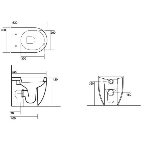 Унитаз приставной Kerasan Flo 311601, глубина 520 мм - фото 9