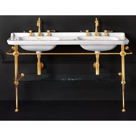 Раковина с консолью двойная Kerasan Waldorf 150 см 4143K1bi/cr*1 - фото 7