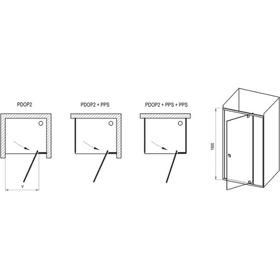 Душевая дверь Ravak Pivot PDOP2 120 см 03GG0100Z1 белый/хром/прозрачное - фото 5
