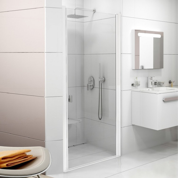 Душевая дверь Ravak Chrome CSD1 80 см 0QV40100Z1 белый/прозрачное - фото 