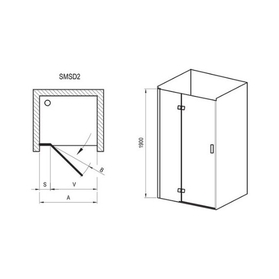 Душевая дверь Ravak SmartLine SMSD2 110 см 0SLDAA00Z1 L хром/прозрачное - фото 7