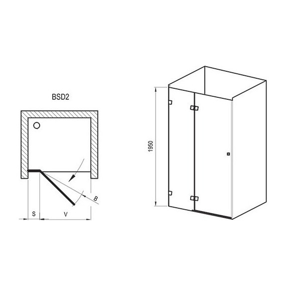 Душевая дверь Ravak Brilliant BSD2 80 см 0UL4AA00Z1 L хром/прозрачное - фото 8